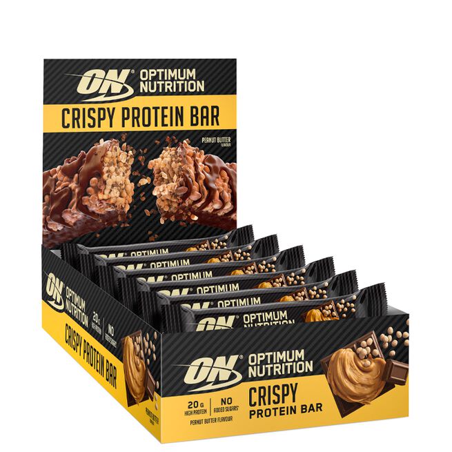 10 x Optimum Protein Crisp Bar, 65 g, Peanut Butter 