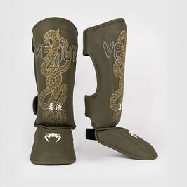 Venum Serpenti Shinguards Kaki/Bronze/Ivory, L  Serpenti Säärisuojat Khaki Pronssi Ivory