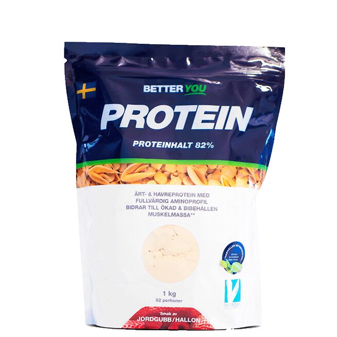 Herne- ja kauraproteiini 1 kg Jordgubb/Hallon