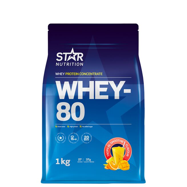 Whey-80 Heraproteiini 1 kg Tropical Smoothie
