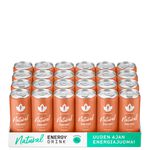 24 x Natural energy drink, Peach, 330ml 