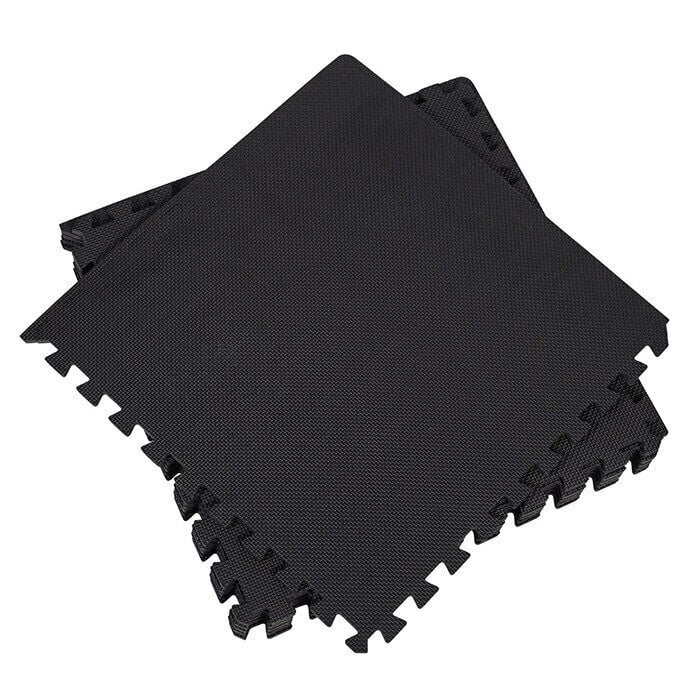 Lattiapeite Palapeli 61x61 cm Musta 6kpl