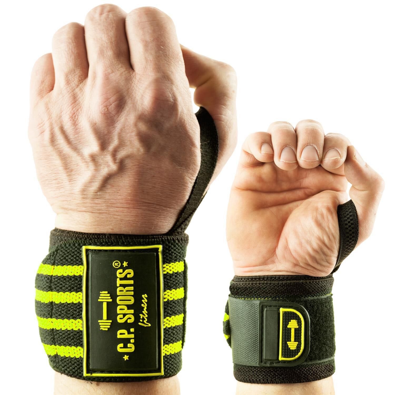 Strongman rannesiteet 50 cm Musta Keltainen  