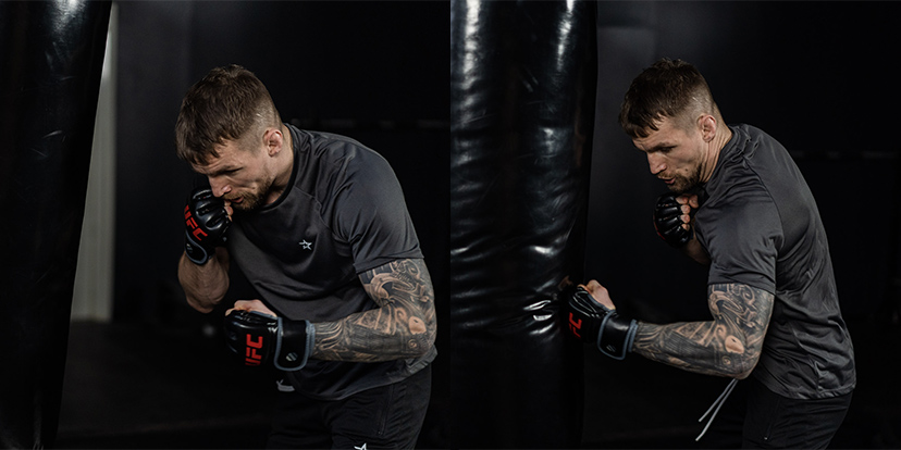 Heavy bag punching Heavy bag punching