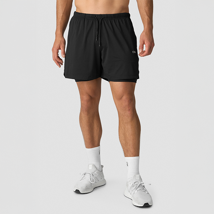 Stride 2-in-1 Shortsit Musta