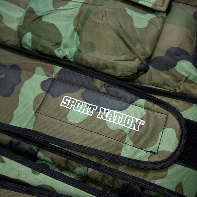 Sport Nation Adjustable Weight Vest with front pocket 10 kilo, Camo