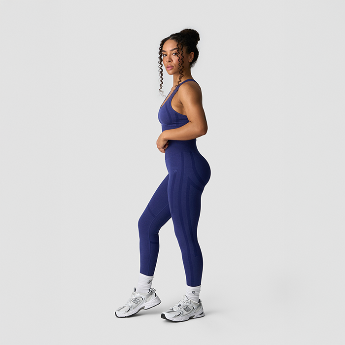 Rush Seamless Tights Tummansininen