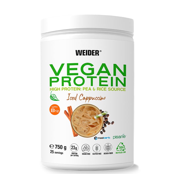 Vegaaninen proteiinijauhe 750 g iced_cappuccino