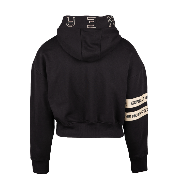 Tracey Cropped Hoodie, Black