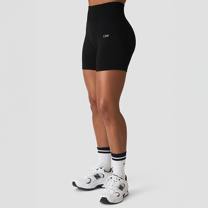 Sculpt Midi Shorts Musta