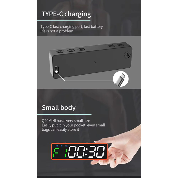 AL Portabel Timer Q10 Mini Musta