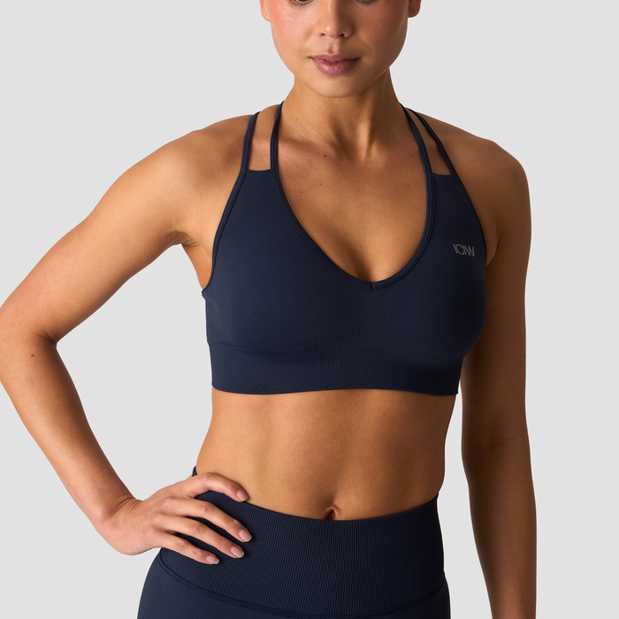 Define Seamless V‑p&auml;&auml;ntie Urheiluliivit Tummansininen