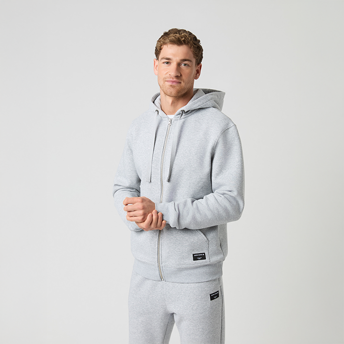 Centre Zip Hoodie Harmaa