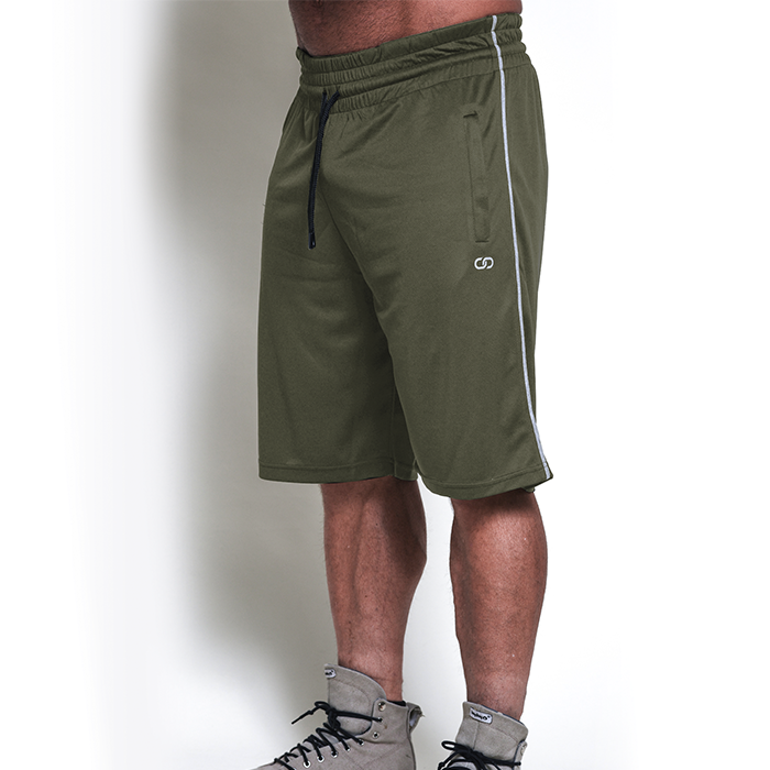 Chained Mesh Shorts, Olive
