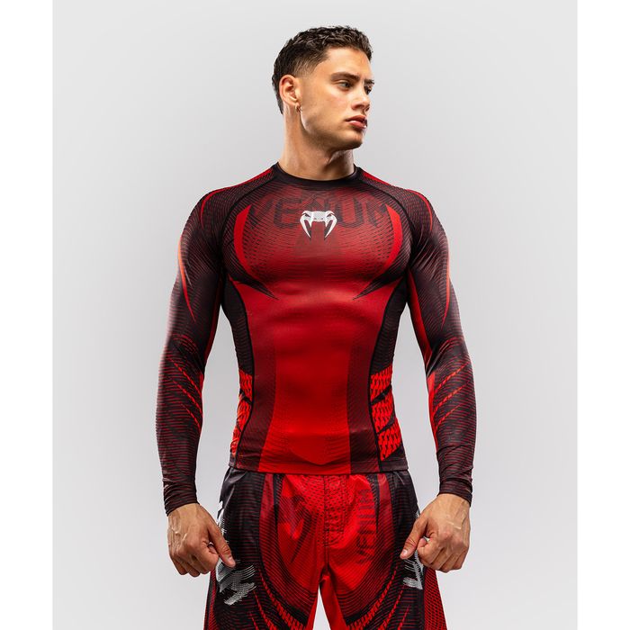 Venum GALACTIC 3.0 Pitk&auml;hihainen Rashguard Punainen/Hopea