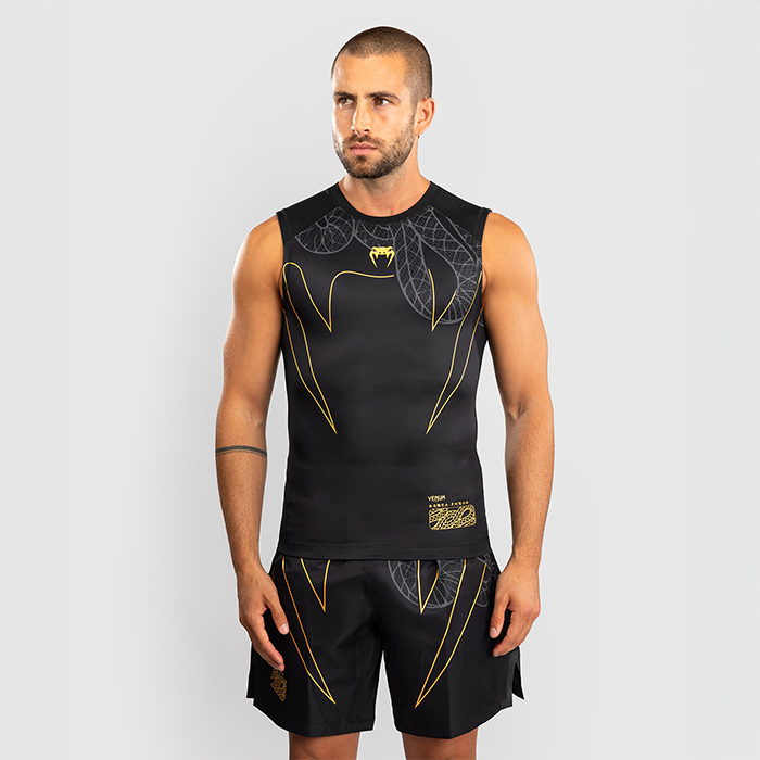 Serpenti Rashguard Hihaton Musta Hopea Kulta
