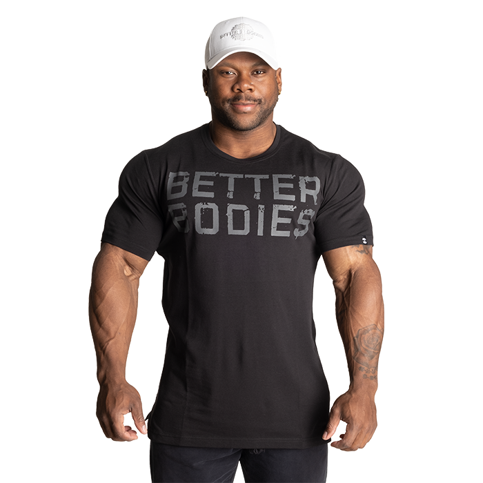 Basic Tapered Tee, Black/Grey