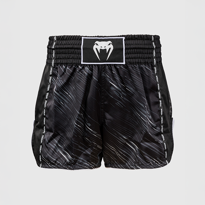 Rapid Muay Thai Shortsit Musta Harmaa Valkoinen