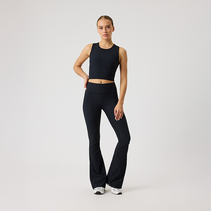 Studio Ribbed Flare Trikoot Musta