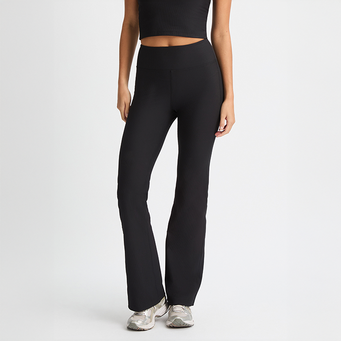 Ribatut Flare Tights Musta