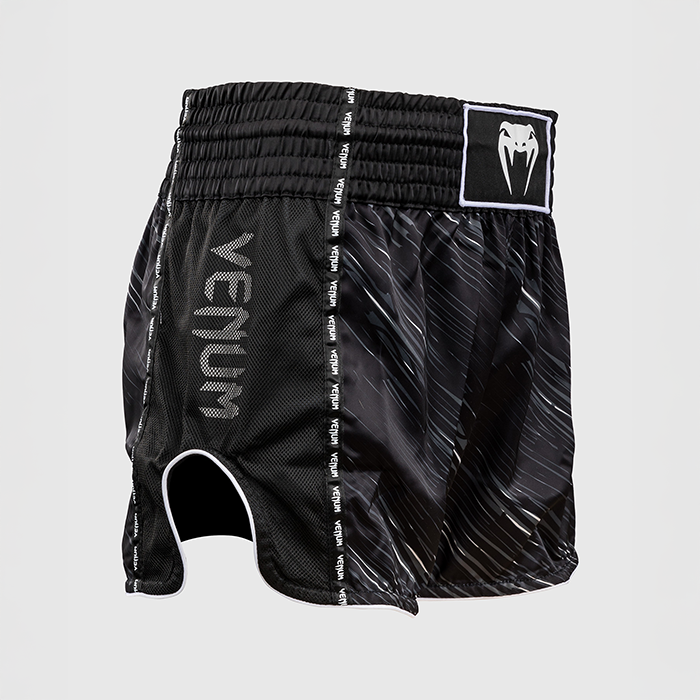 Rapid Muay Thai Shortsit Musta Harmaa Valkoinen