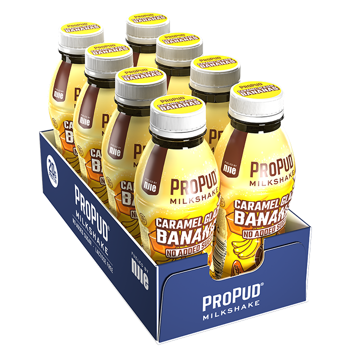 8 x ProPud Protein Milkshake 330 ml Caramel Glazed Bananas