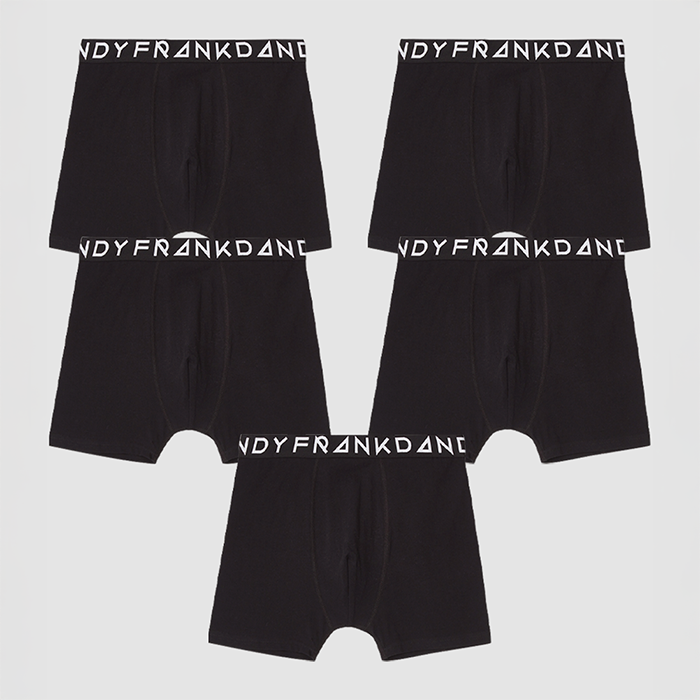Bokserit 5 pack Musta