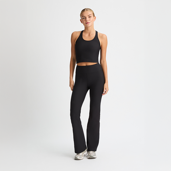 Ribatut Flare Tights Musta
