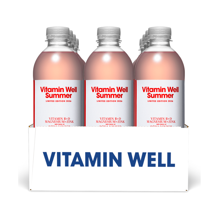 12 x Vitamin Well, 500ml, R&ouml;da B&auml;r Kort datum R&ouml;da B&auml;r