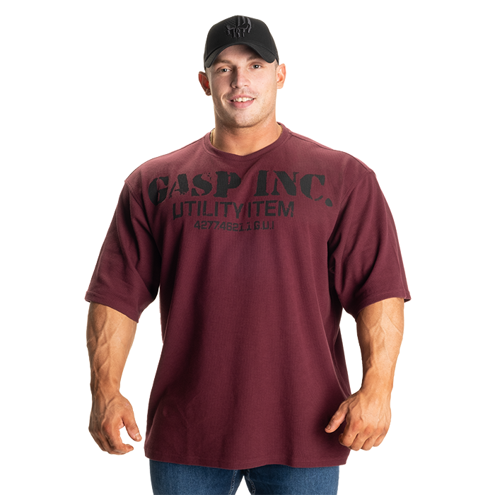 GASP Iron Thermal Tee Maroon