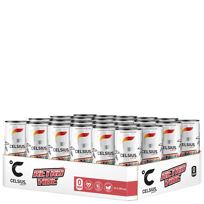 24 x Celsius Energiajuoma 355 ml Retro Vibe - NEW