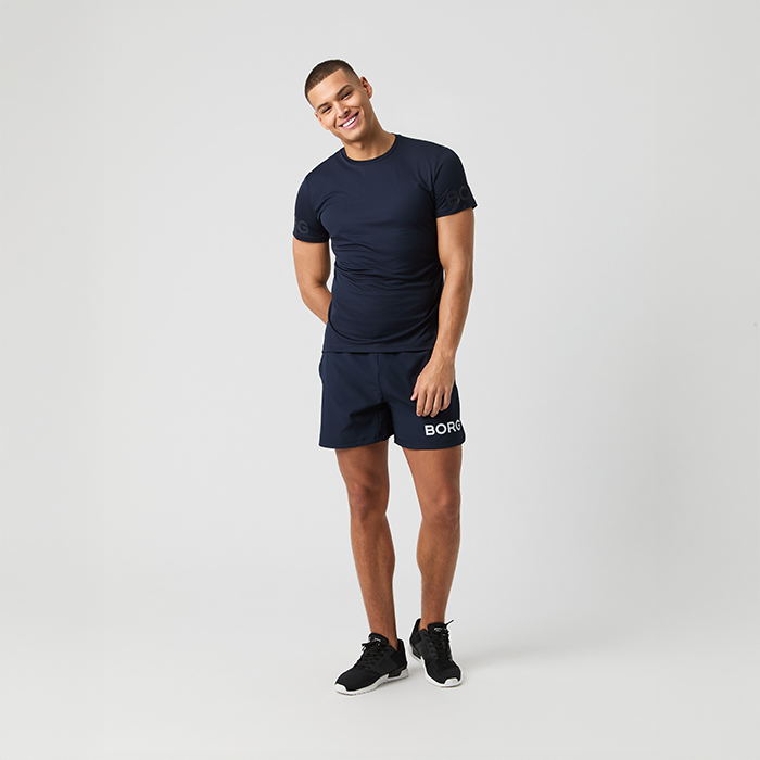 College-shortsit Sininen