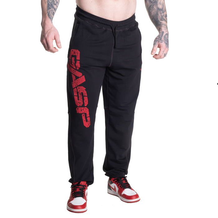 Vintage Sweatpants Musta Punainen