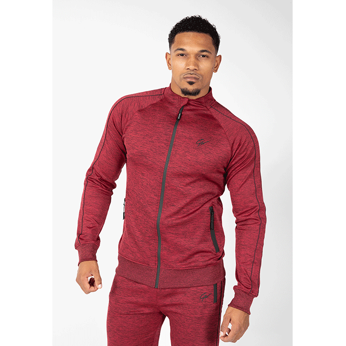 Wenden Track Jacket, Burgundy red