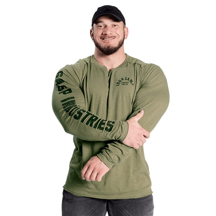 Throwback LS Tee, Wash Green