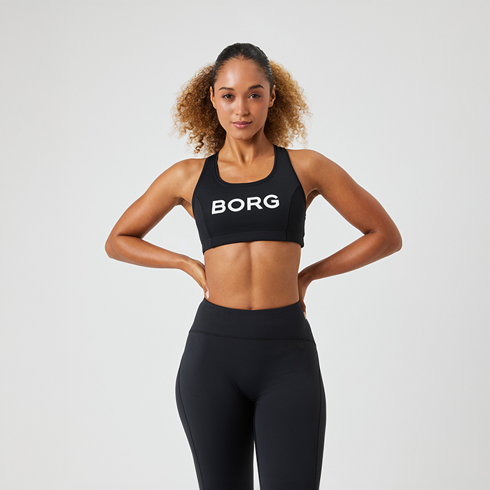 Borg Mid Support Urheilurintaliivit Musta