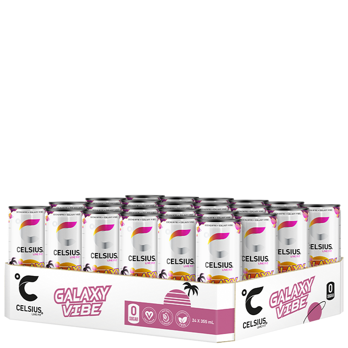 24 x Celsius Energiajuoma 355 ml Galaxy Vibe - NEW