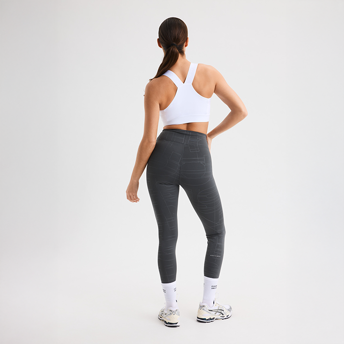 Logo Effect Emboss Tights Harmaa