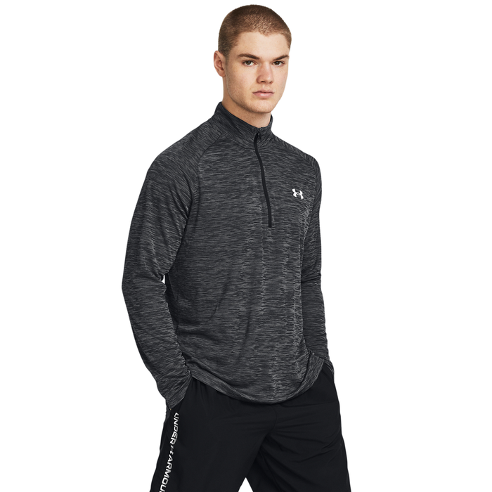 Tech Textured 1/2 Zip Paita Musta
