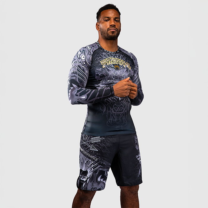 Venum Wolf Atak Rashguard Pitk&auml;hihainen Musta Harmaa