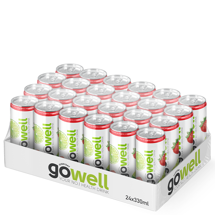 24 x GoWell Functional Drink 24 x 33 cl jordgubb_lime
