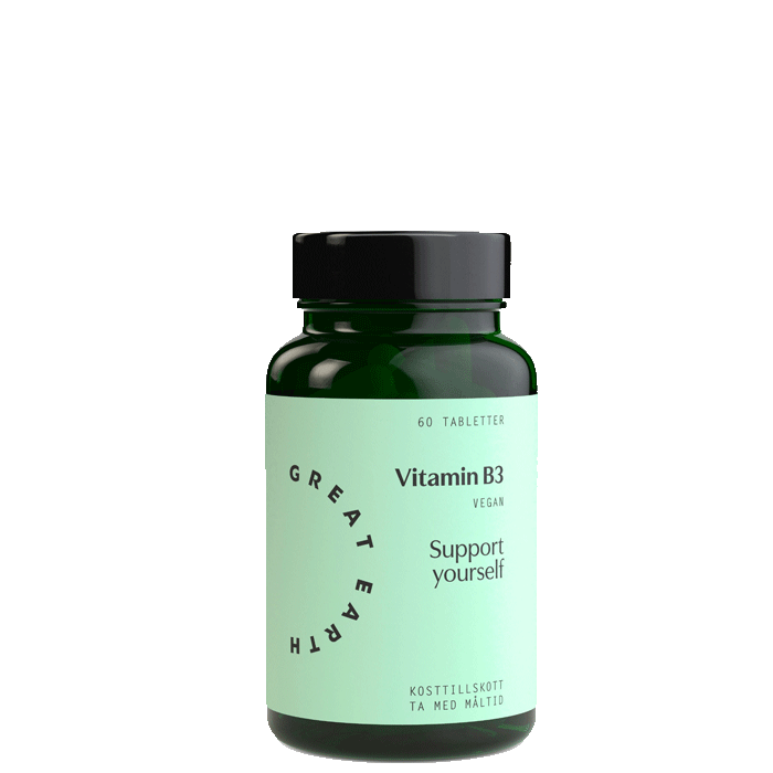 Vitamin B3 Niacin, 60 tablettia