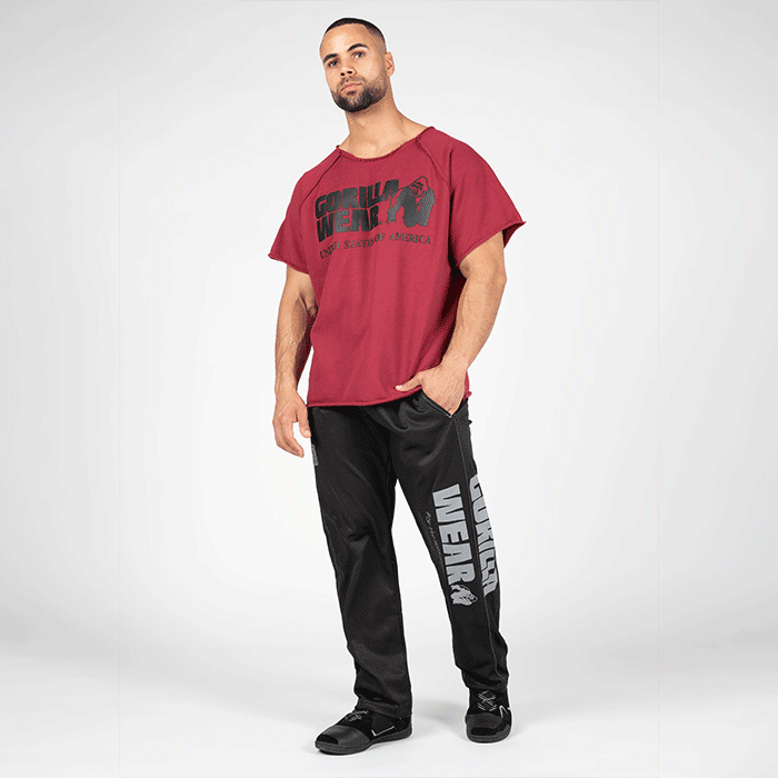 Classic Workout Top, Burgundy Red