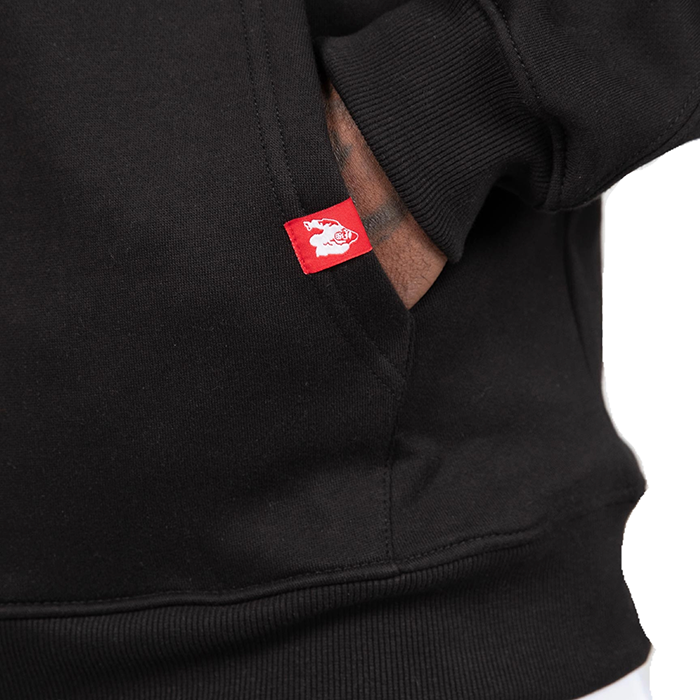 Utah Zipped Hoodie Musta