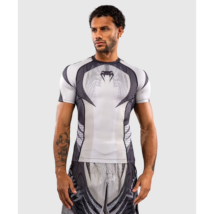 Venum GALACTIC 3.0 lyhythihainen rashguard off-white/musta