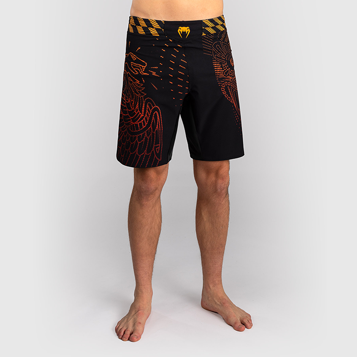Venum Quetzal Fury Fightshortsit Musta Punainen Oranssi