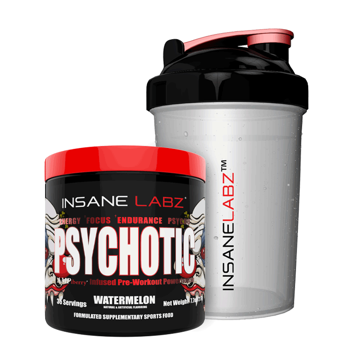 Psychotic Pre-Workout 35  servings + Insane Labz Shaker