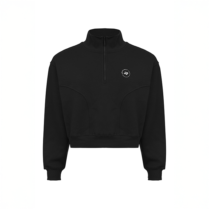 Base Half‑Zip Musta