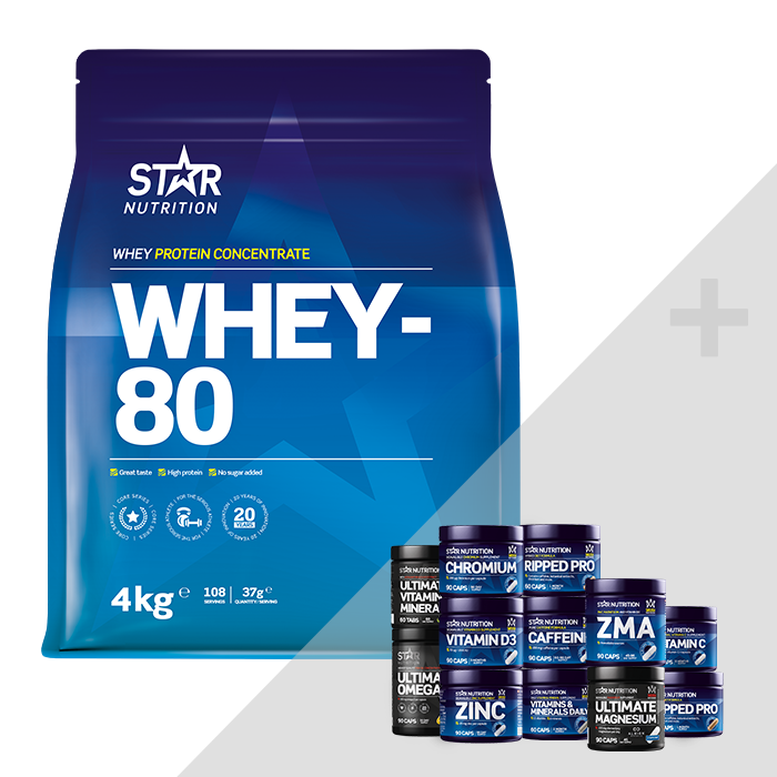 Star Nutrition Whey-80 4 kg + Bonus Product!