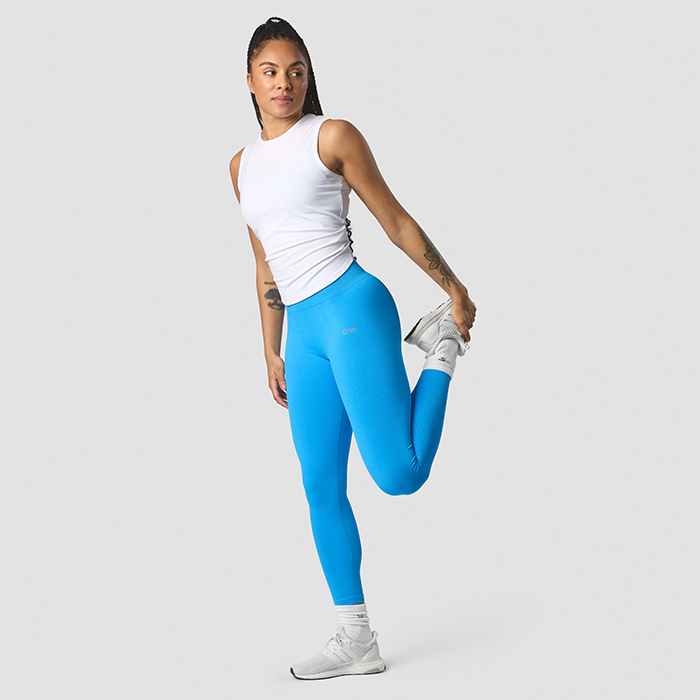 Ribbed Define Seamless -legginsit, Azure Blue